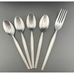Rogers Ensenada Flatware 5pc Stainless 1 Fork‎ 4 Teaspoons Replacements READ